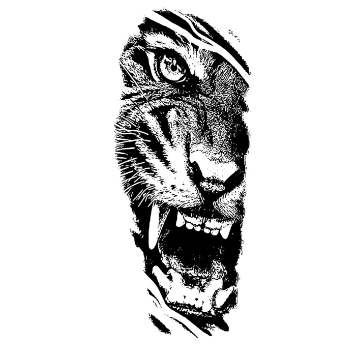 Angry Tiger Tattoo