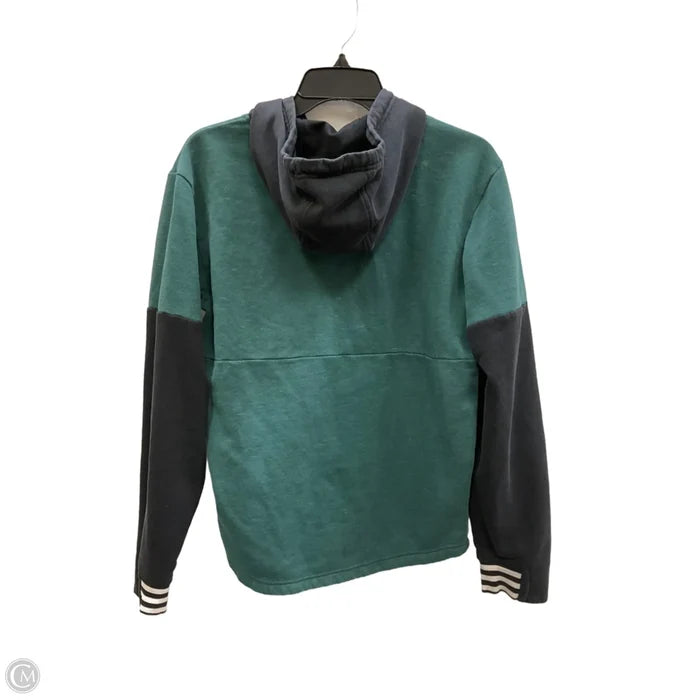 Athletic Sweatshirt Hoodie By Adidas In Green, Size: S