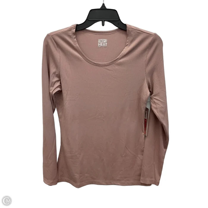 Athletic Top Long Sleeve Crewneck By 32 Degrees In Pink, Size: M