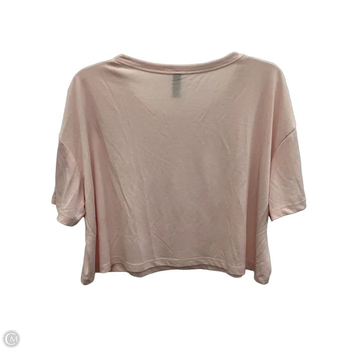 Athletic Top Short Sleeve By Alya In Pink, Size: L