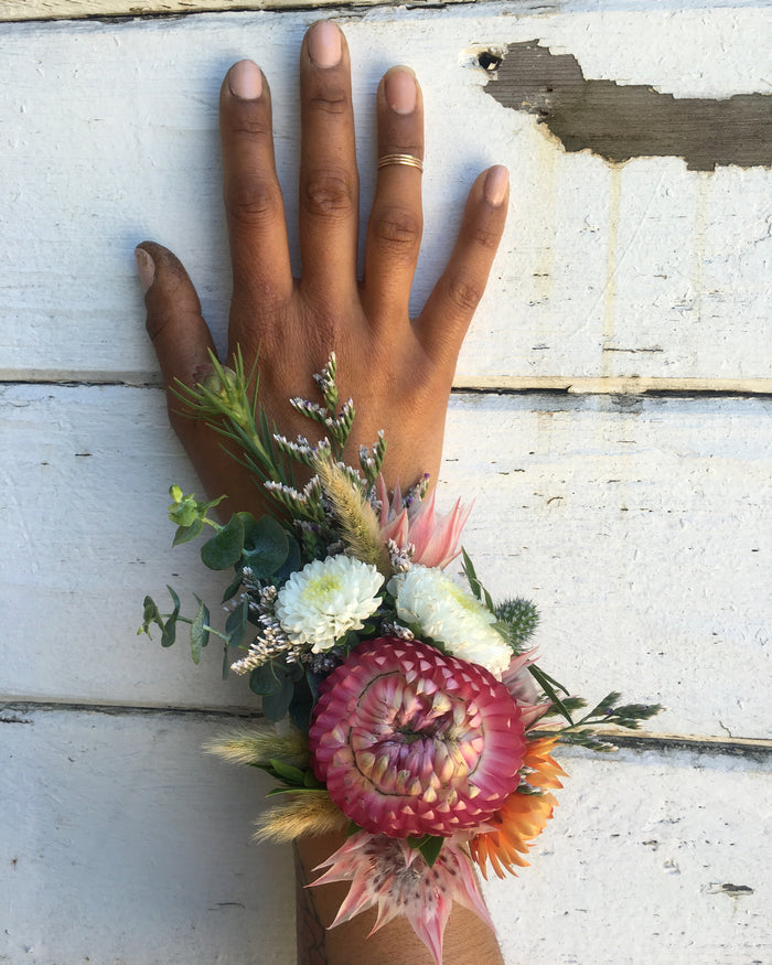 Corsage for the Wrist, small event order ($2k minimum)