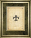 Fleur Di Lies I By Alexey Paviuts Double Matted - Framed Print Wall Art - Beige