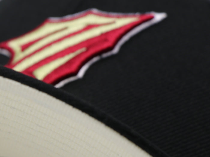 FLORIDA STATE SEMINOLES (BLACK) NEW ERA 59FIFTY FITTED (OFF-WHITE UNDER VISOR)