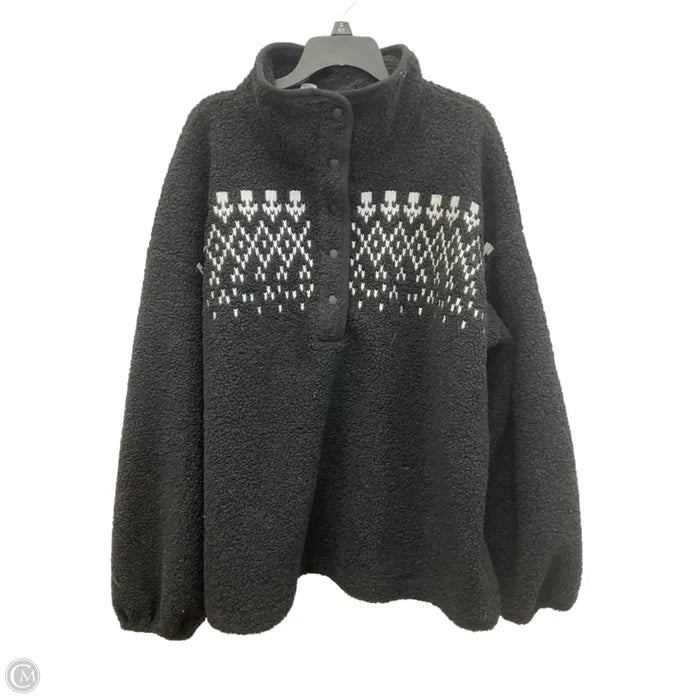 Jacket Fleece By Loft In Black, Size: Xl
