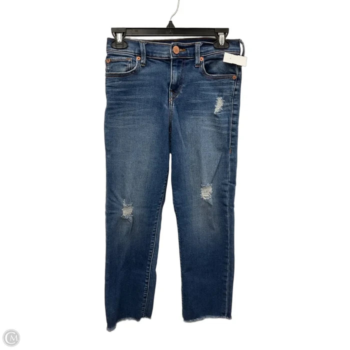 Jeans Cropped By True Religion In Blue Denim, Size: 6