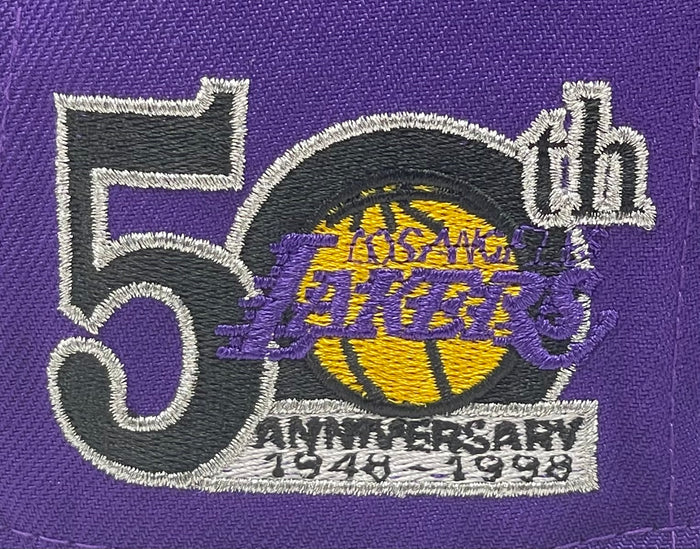 LOS ANGELES LAKERS (PUR/BLK) (50TH ANN ) NEW ERA 59FIFTY FITTED