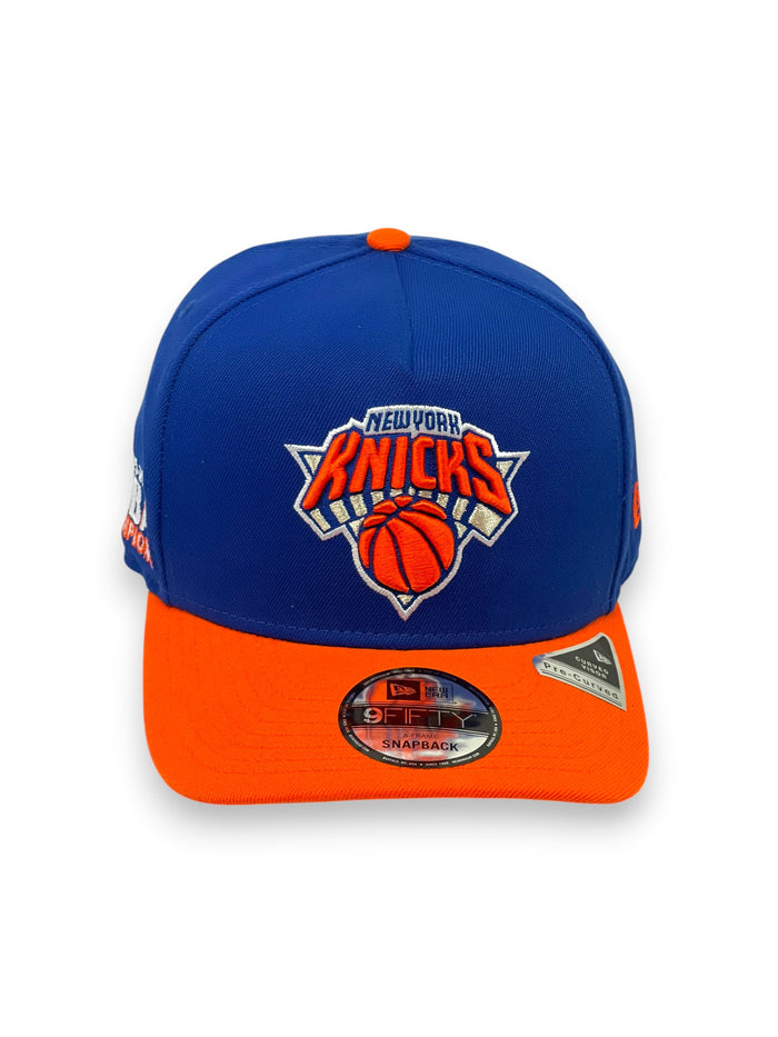 NEW YORK KNICKS (ROYAL/ORANGE) (2026 NBA FINALS CHAMPS) "9FIFTY AFRAME" NEW ERA SNAPBACK