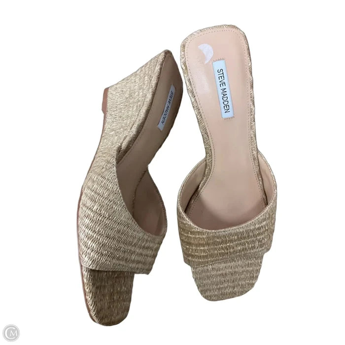 Shoes Heels Wedge By Steve Madden In Tan, Size: 7