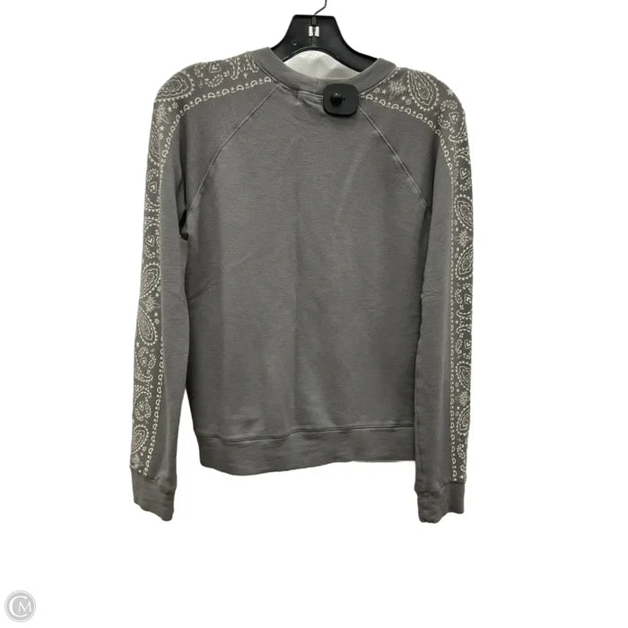 Top Long Sleeve By Monrow In Grey, Size: Xs