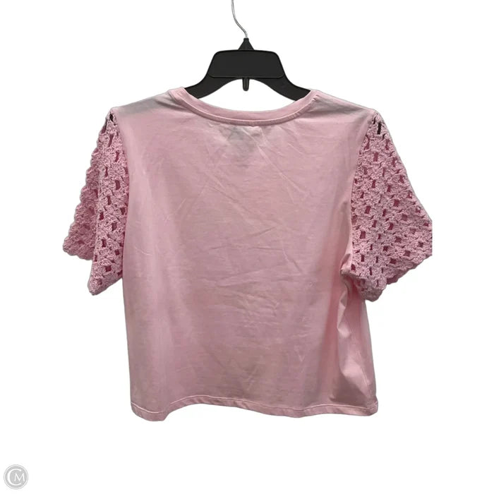 Top Short Sleeve By Joie In Pink, Size: M